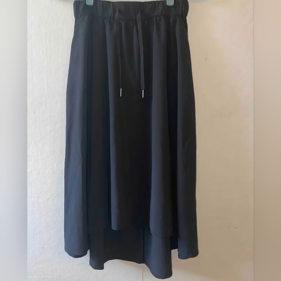 Lululemon Time to Flounce Black Skirt 4 Flowy Lightweight Midi High-Low Swift - Picture 7 of 15
